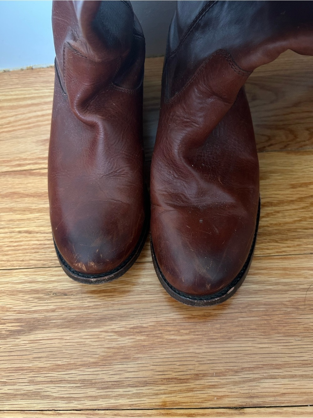 Frye Melissa Button Leather Brown Tall Boots - Picture 11 of 11